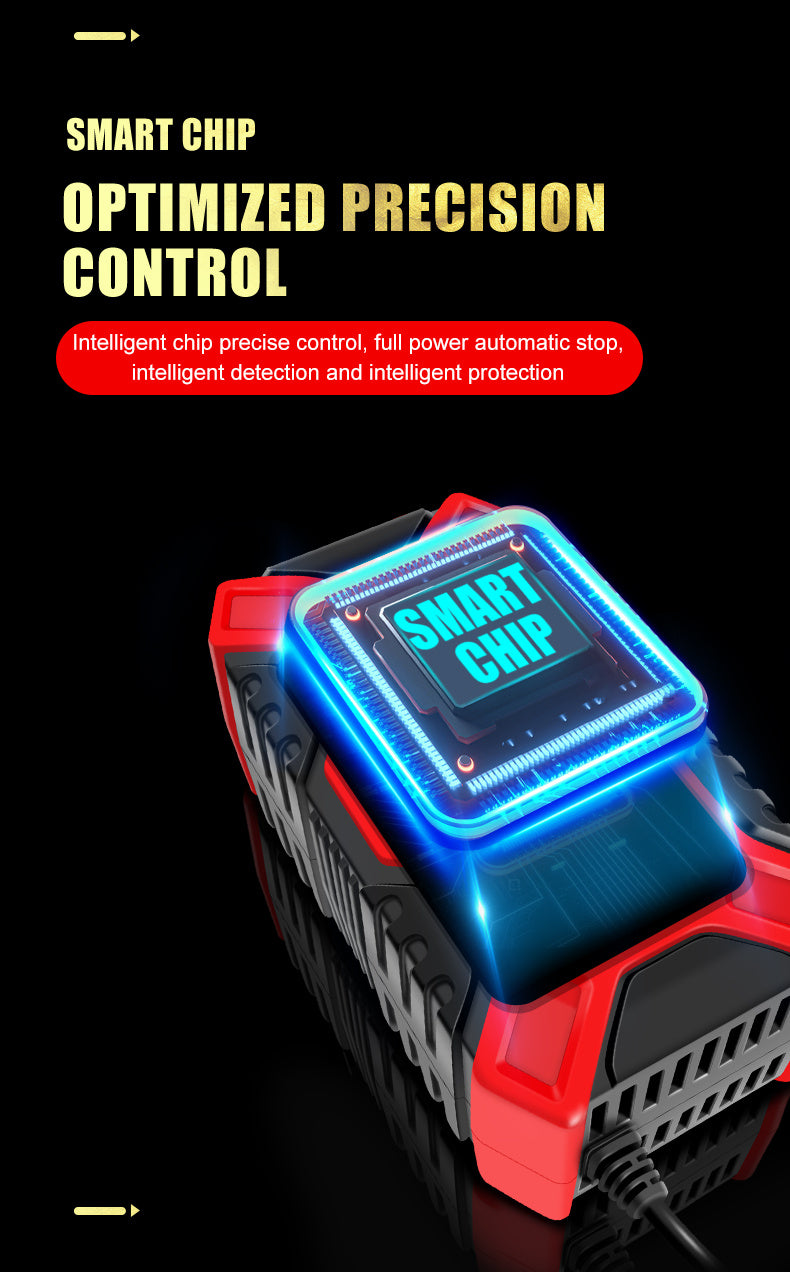 12V 6A Full Automatic Digital Car Battery Charger for Lead Acid AGM Battery Power Puls Repair