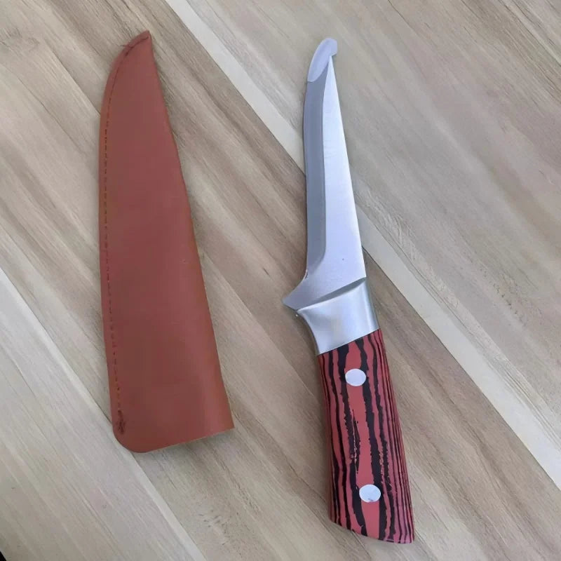 Stainless Steel Kitchen Boning Knife Fillet Knife Meat Fish Cutting Bone Meat Fruit Vegetables Random holster style Chef Knife
