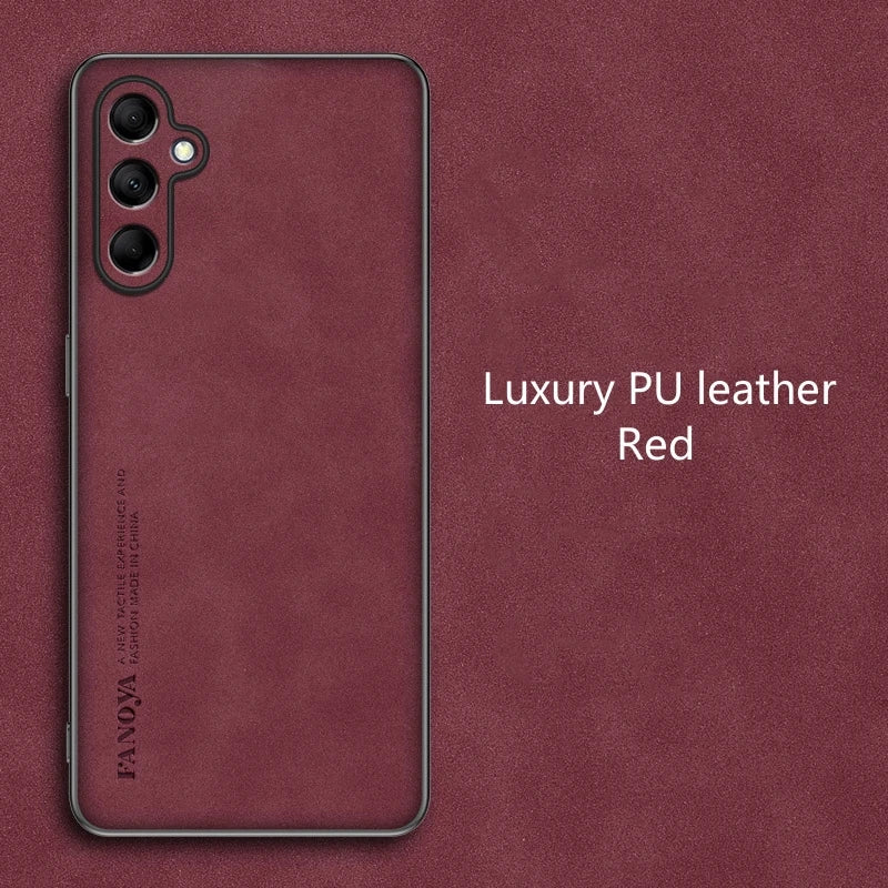 Case For Samsung M35 5G Case Luxury Matte Leather Phone Back Cover For Samsung Galaxy M 35 Capa Silicone Shell Shockproof Bumper