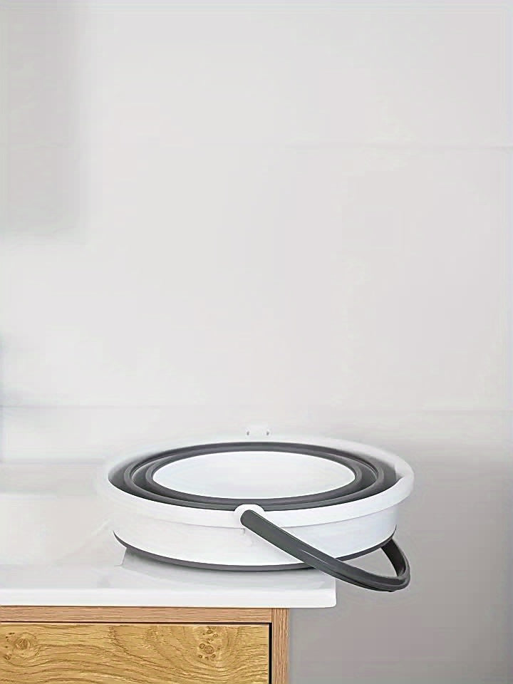 1pc, Folding Bucket, Portable Water Bucket, Foldable Car Washing Bucket, Outdoor Camping Fishing Travel Water Bucket, Wash Bucket, Easy To Storage, Cleaning Supplies, Household Gadgets, Christmas Gift