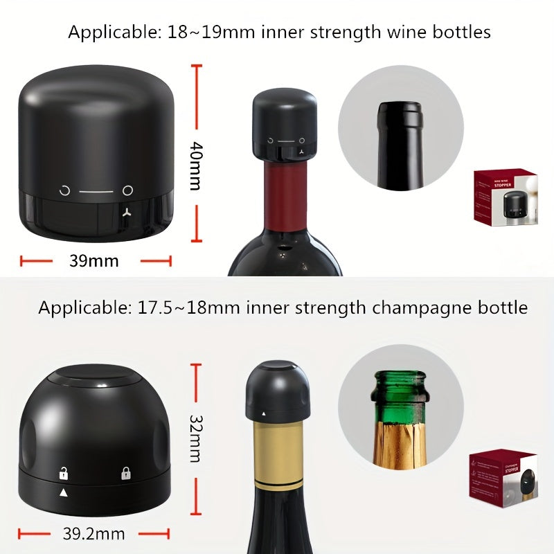 Wine Vacuum Stopper Sealed Cap For Champagne Bottle Reusable Leak-proof Preservation Wine Plug Bar Tool Kitchen Gadgets for restaurants/bars/hotels