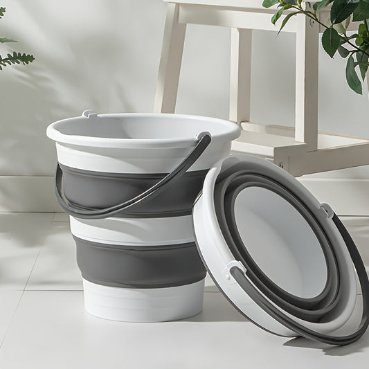 1pc, Folding Bucket, Portable Water Bucket, Foldable Car Washing Bucket, Outdoor Camping Fishing Travel Water Bucket, Wash Bucket, Easy To Storage, Cleaning Supplies, Household Gadgets, Christmas Gift