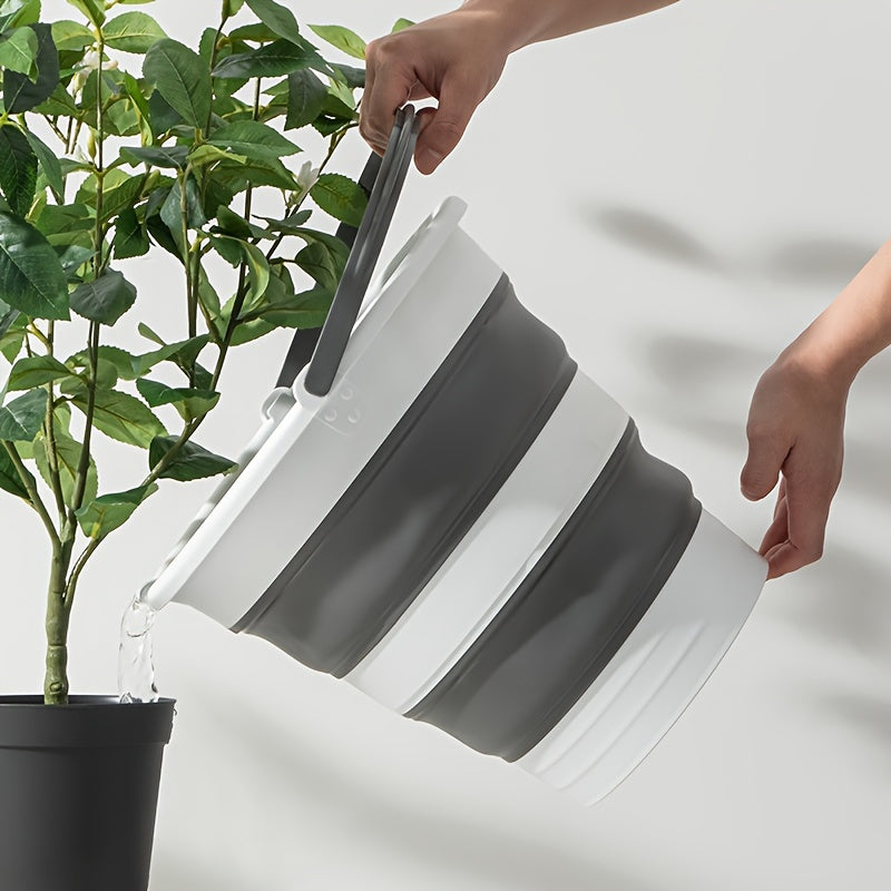 1pc, Folding Bucket, Portable Water Bucket, Foldable Car Washing Bucket, Outdoor Camping Fishing Travel Water Bucket, Wash Bucket, Easy To Storage, Cleaning Supplies, Household Gadgets, Christmas Gift