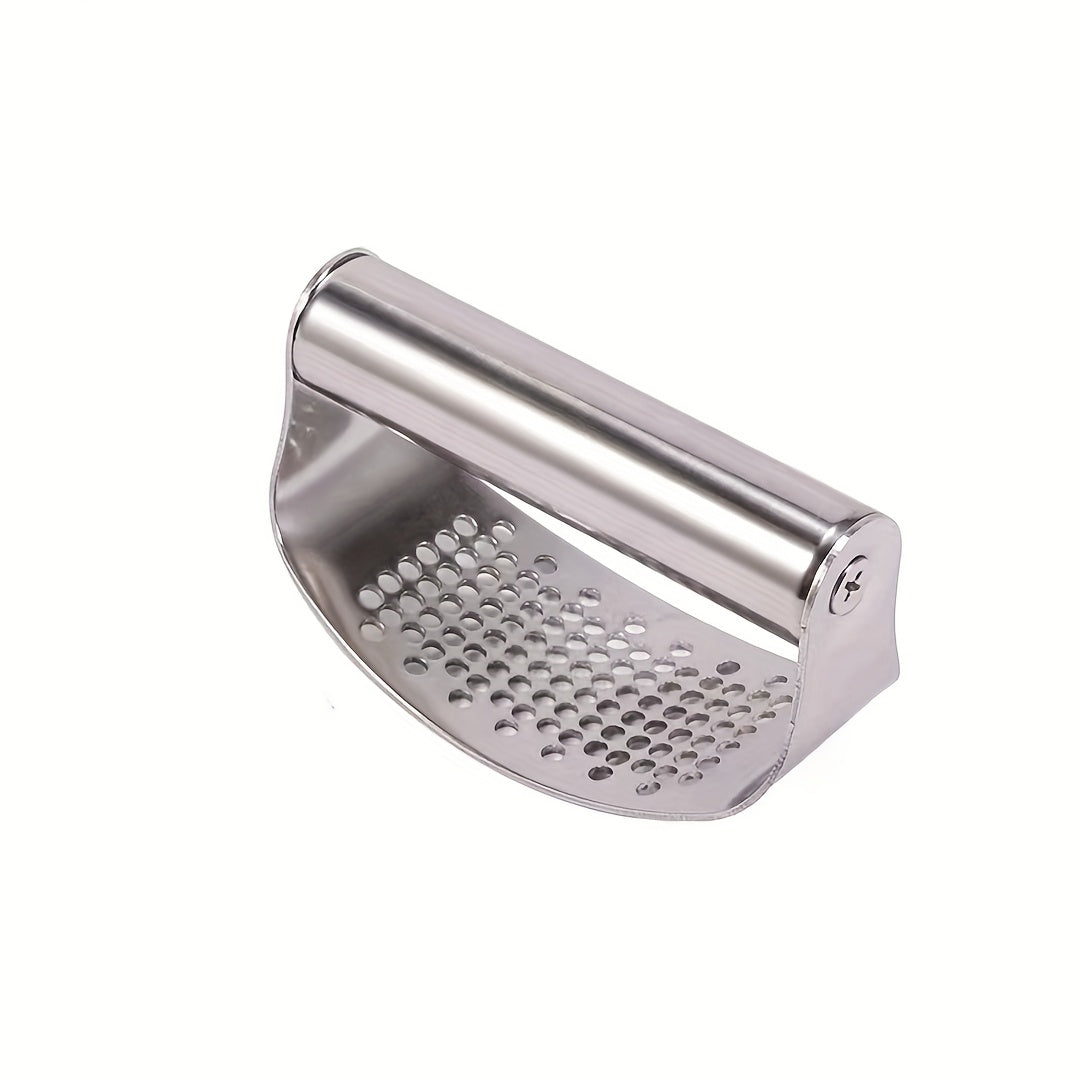 1pc, Garlic Press, Stainless Steel Garlic Press, Rocker Metal Garlic Mincer, Washable Garlic Crusher, Kitchen Garlic Chopper, Garlic Masher, Kitchen Stuff, Kitchen Gadgets Kitchen Accessories
