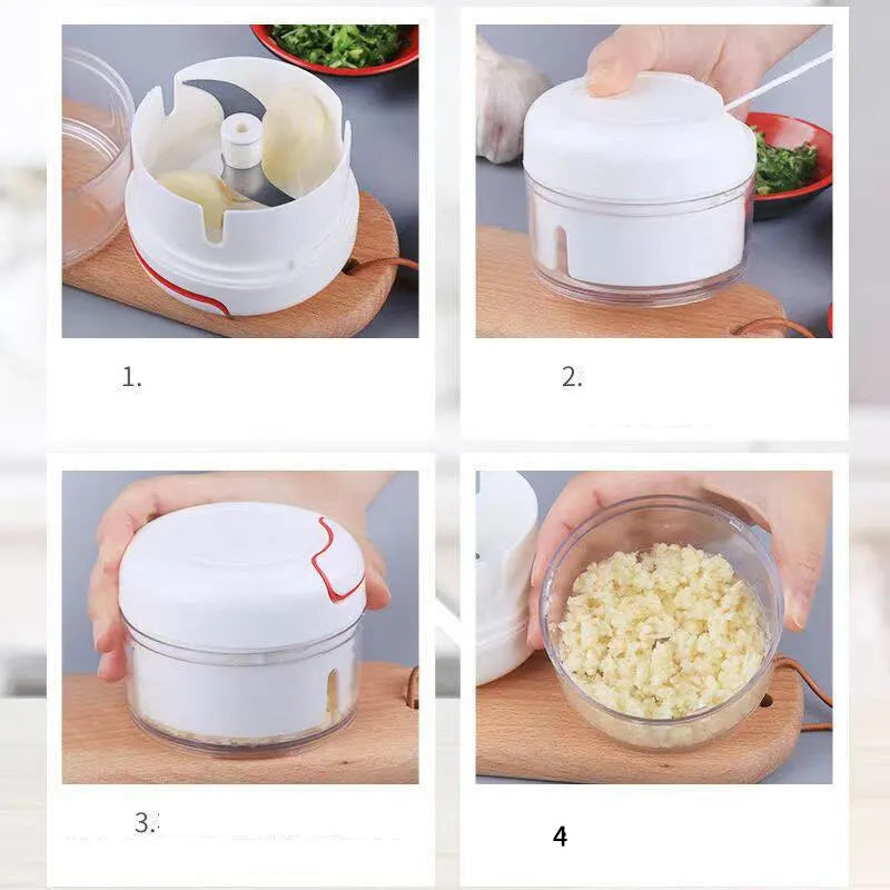 Plastic Garlic Crusher Press Vegetable Cutter