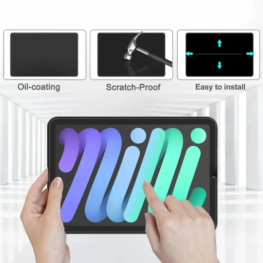 2PCS for iPad Mini 7 2024 iPad Mini 7th/6th Generation 2024 2021 Tempered Glass screen protector protective tablet film