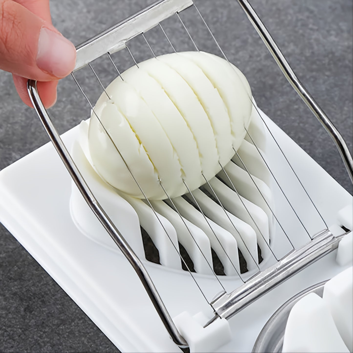 1pc Household Multifunctional Egg Cutter, Egg Slicer For Hard Boiled Eggs, 2 In 1 Egg Chopper/Divider/Dicer/Cutter, Kitchen Gadgets, 7.76*3.46in/19.7*8.8cm
