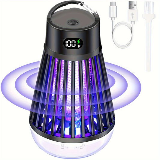 1pc, Bug Zapper, Outdoor And Indoor Insect Killer - Rechargeable Mosquito And Fly Trap, USB LED Light Trap Portable Cordless Electric Mosquito Killer Lamp, Household Backyard Camping Patio Insect Killer, Pest Control, Househo