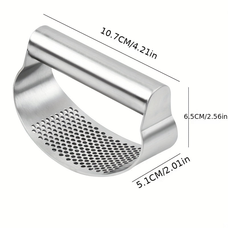 1pc, Garlic Press, Stainless Steel Garlic Press, Rocker Metal Garlic Mincer, Washable Garlic Crusher, Kitchen Garlic Chopper, Garlic Masher, Kitchen Stuff, Kitchen Gadgets Kitchen Accessories